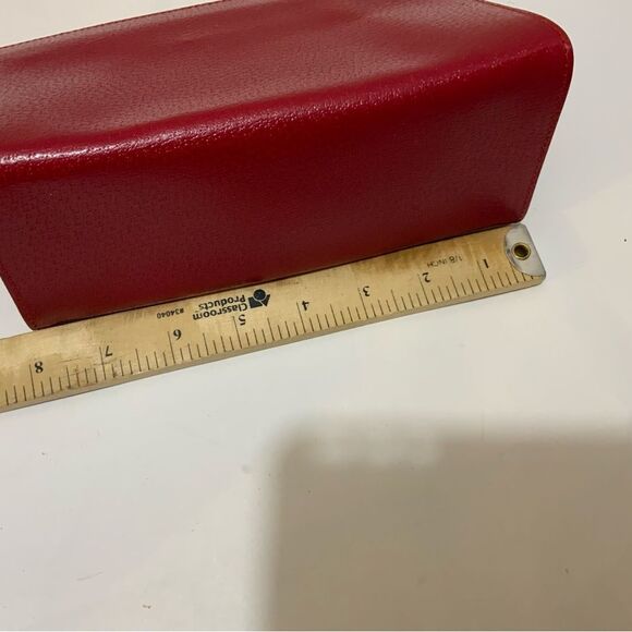 NWOT Aspinal of London red reptile cosmetic case. - Picture 13 of 13